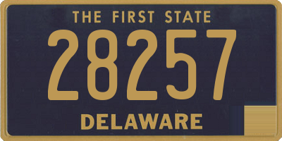 DE license plate 28257