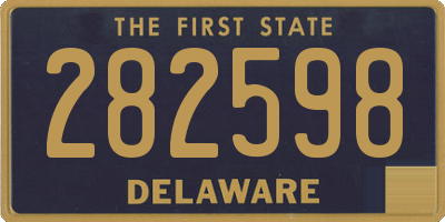 DE license plate 282598
