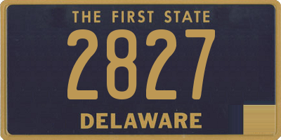 DE license plate 2827