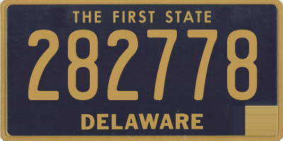 DE license plate 282778
