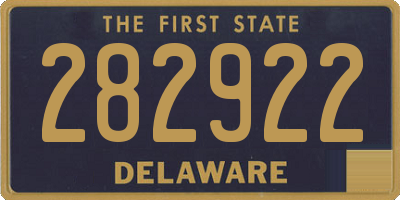 DE license plate 282922