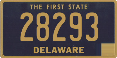 DE license plate 28293