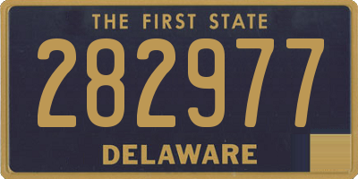 DE license plate 282977