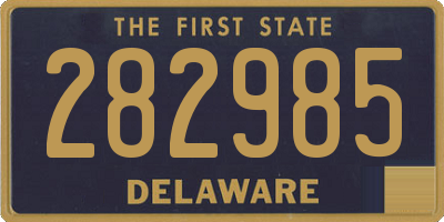 DE license plate 282985