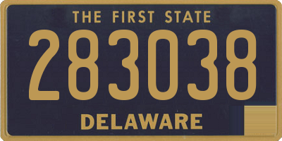 DE license plate 283038