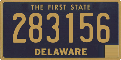 DE license plate 283156