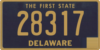 DE license plate 28317