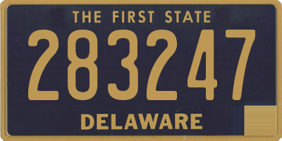 DE license plate 283247