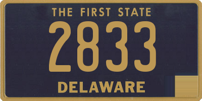 DE license plate 2833