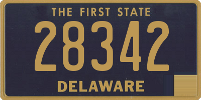 DE license plate 28342