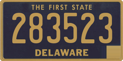 DE license plate 283523