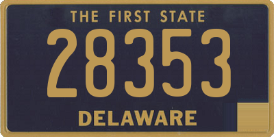DE license plate 28353