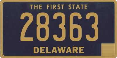 DE license plate 28363