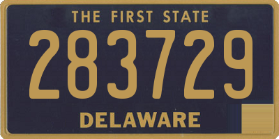 DE license plate 283729