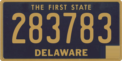 DE license plate 283783