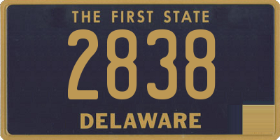 DE license plate 2838