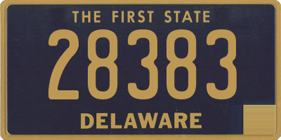 DE license plate 28383
