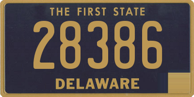 DE license plate 28386