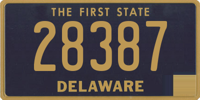 DE license plate 28387