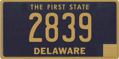 DE license plate 2839