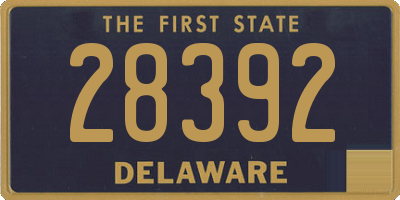 DE license plate 28392