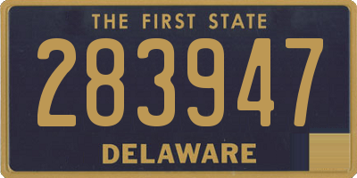 DE license plate 283947