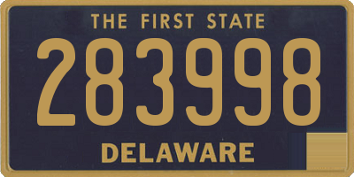 DE license plate 283998