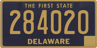 DE license plate 284020