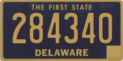 DE license plate 284340