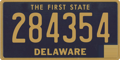 DE license plate 284354
