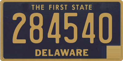 DE license plate 284540