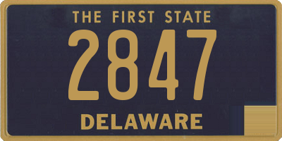 DE license plate 2847