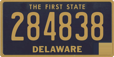 DE license plate 284838