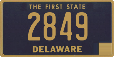 DE license plate 2849