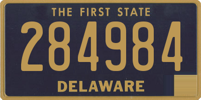 DE license plate 284984