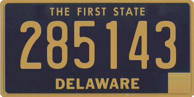 DE license plate 285143