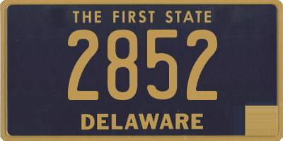 DE license plate 2852