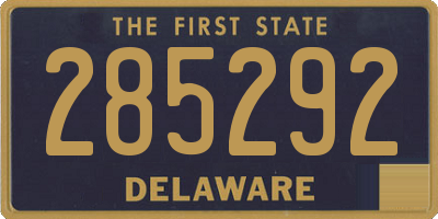 DE license plate 285292