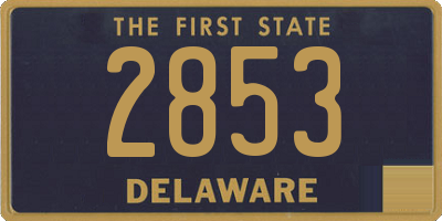 DE license plate 2853