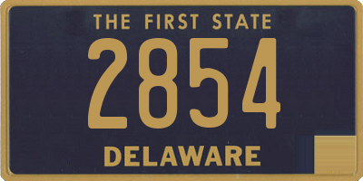 DE license plate 2854