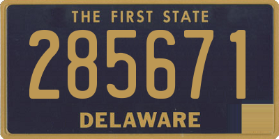 DE license plate 285671