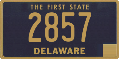 DE license plate 2857