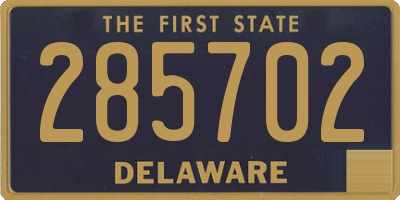 DE license plate 285702