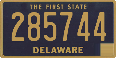 DE license plate 285744