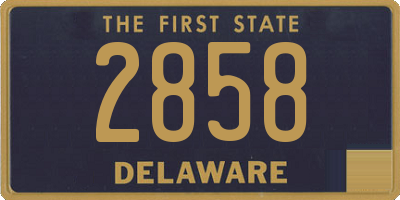 DE license plate 2858