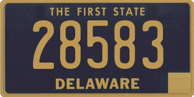 DE license plate 28583