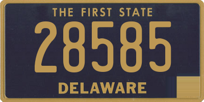 DE license plate 28585