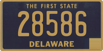 DE license plate 28586