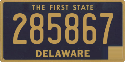 DE license plate 285867