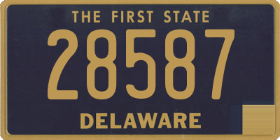 DE license plate 28587